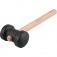 Martelo de borracha 60 mm preto 