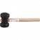 Martelo de borracha 60 mm preto 