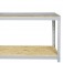 Bancada desmontável 1500 x 600 mm com 1 prateleira e tampo em madeira osb - BM-J Bancada desmontável 1500 x 600 mm com 1 prateleira e tampo em madeira osb - BM-J