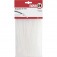 Abraçadeira de nylon branca 3,6 x 200 mm com 100 peças Abraçadeira de nylon branca 3,6 x 200 mm com 100 peças