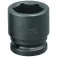 Soquete sextavado de impacto 15 mm com encaixe de 1/2
