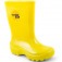 Bota infantil de PVC amarela cano mdio com forro