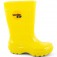 Bota infantil de PVC amarela cano mdio com forro
