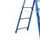 Escada plataforma fibra de vidro 7 degraus 2,4 m com rodas e corrimão - PAF240 Escada plataforma fibra de vidro 7 degraus 2,4 m com rodas e corrimão - PAF240