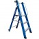 Escada plataforma fibra de vidro 2 degraus 0,9 m com rodas e corrimão - PAF090 Escada plataforma fibra de vidro 2 degraus 0,9 m com rodas e corrimão - PAF090