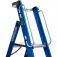 Escada plataforma fibra de vidro 2 degraus 0,9 m com rodas e corrimão - PAF090 Escada plataforma fibra de vidro 2 degraus 0,9 m com rodas e corrimão - PAF090