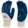 Luva de algodo revestida em ltex nitrlico azul G