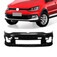 Para-choque Crossfox/Pepper/Extreme/Spacecross 2014 a 2021 dianteiro preto liso parcial - 6478