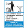 Placa sinalizadora educativa em poliestireno para Procedimento ao usar o Sanit�rio Masculino - 220AH