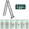 Escada de alum�nio extens�vel 2,48 x 3,74 m 2 x 8 degraus 3 em 1