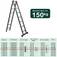 Escada de alum�nio extens�vel 2,68 x 4,30 m 2 x 9 degraus 3 em 1