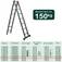 Escada de alum�nio extens�vel 3,52 x 5,98 m 2 x 12 degraus 3 em 1