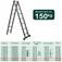 Escada de alum�nio extens�vel 3,81 x 6,54 m 2 x 13 degraus 3 em 1