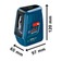 N�vel a laser verde 3 linhas alcance de 20 m com acess�rios - GLL3XG