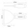 Esp�tula r�gida 12 cm em a�o com cabo de madeira - 77394125
