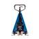 Transpalete pantogr�fico eleva��o el�trica 1.500 Kg 680 mm rodas de nylon- PP 1500E
