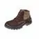 Botina em couro nubuck com cardaço marrom -Trekking 