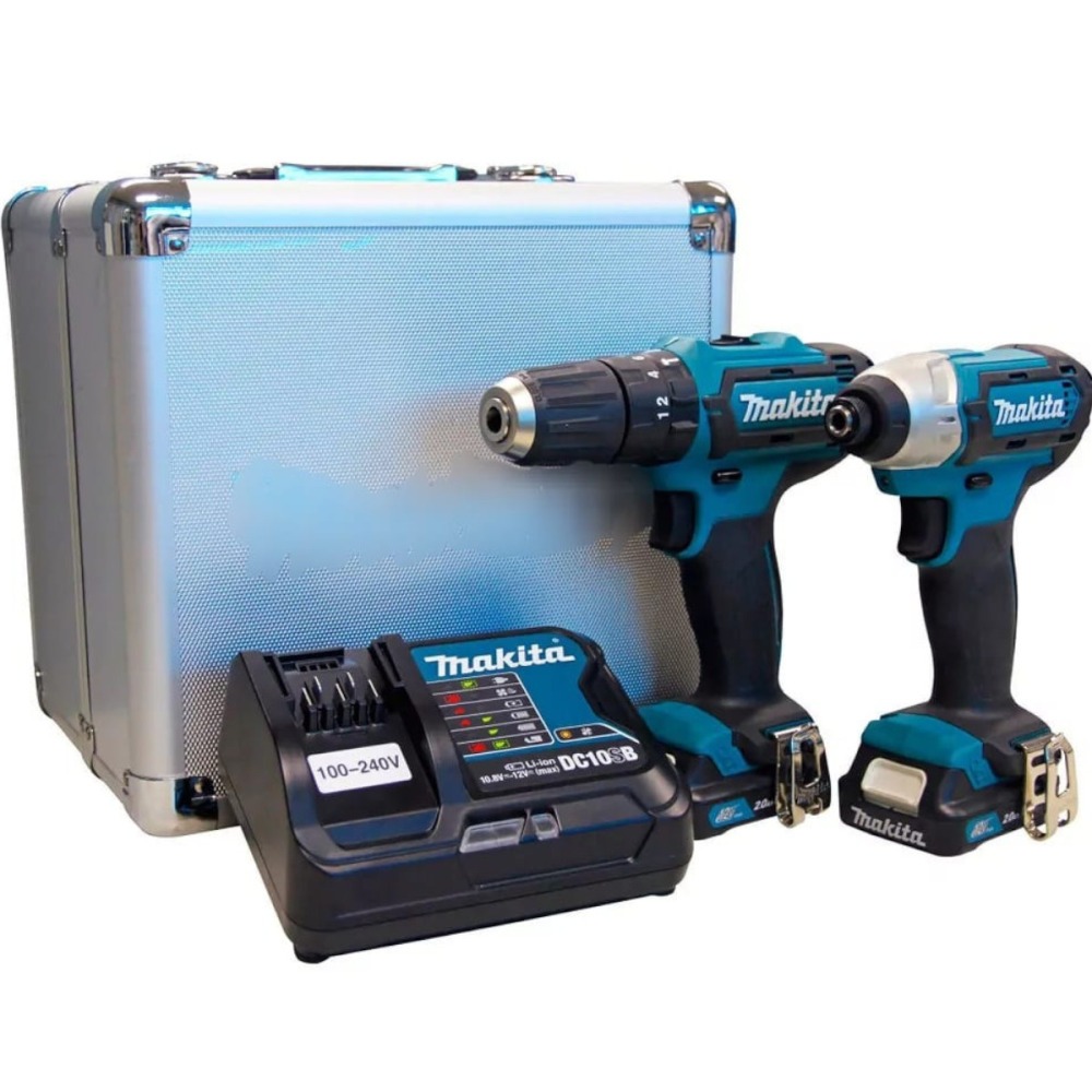 Combo Furadeira Parafusadeira Parafusadeira de Impacto a bateria 12V com maleta CLX228SAX CLX228SAX Makita