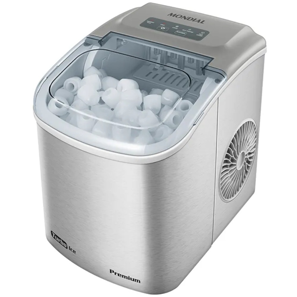 Máquina de Gelo 12 kg Turbo Ice Premium cinza MG-12-GI 110V - Mondial