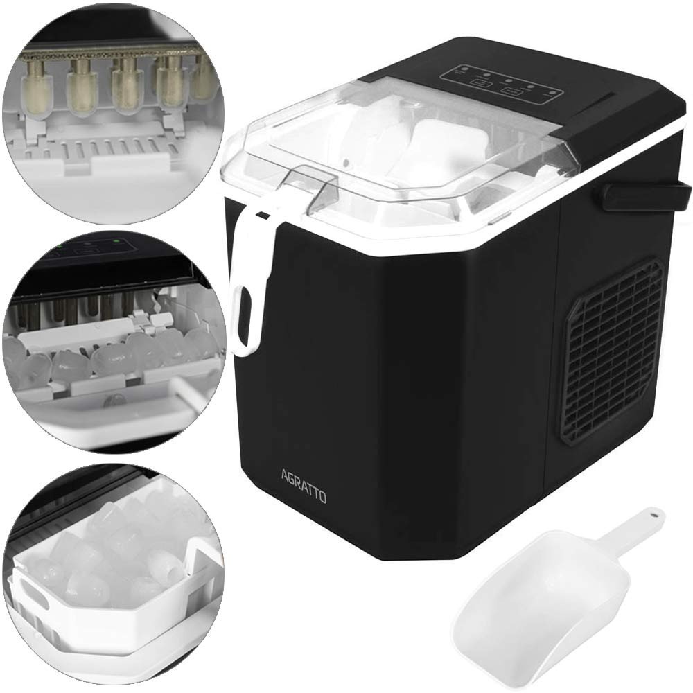 Maquina de gelo 12 Kg com sensor de cesta cheia preta - MG-01 110V