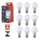 Kit 10 lmpadas led bulbo 9,8 watts 1055 lmens branca