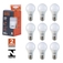 Kit 10 lmpadas led bulbo 4,7 watts 450 lmens branca 