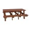 Mesa com banco para churrasqueira madeira plástica 2 m