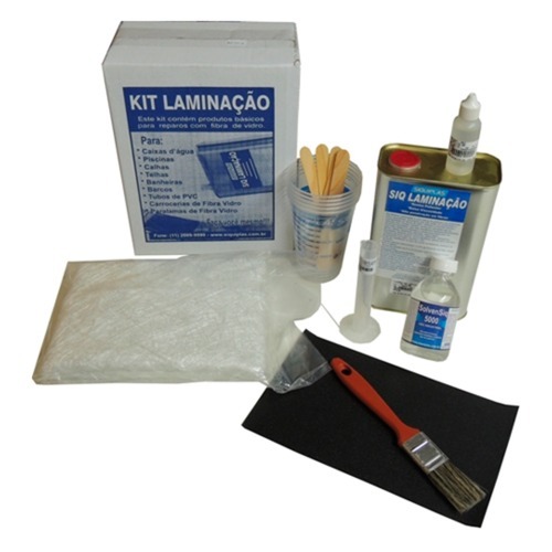 Kit Para Reparo Em Fibra De Vidro 7899084426768 Siquiplas Dutra Maquinas