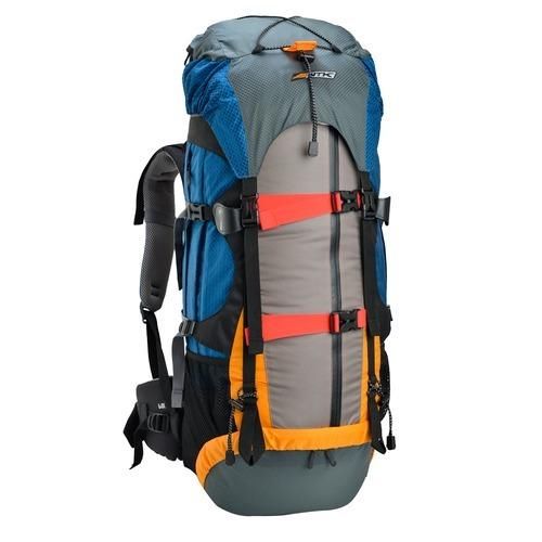 Mochila cargueira 60L cinza e azul - GYZMO GT Mochila cargueira 60L cinza e azul - GYZMO GT