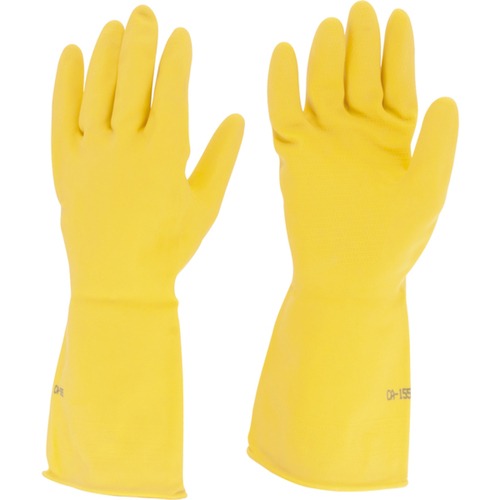 Luva de látex amarela com forro - XG Luva de látex amarela com forro - XG