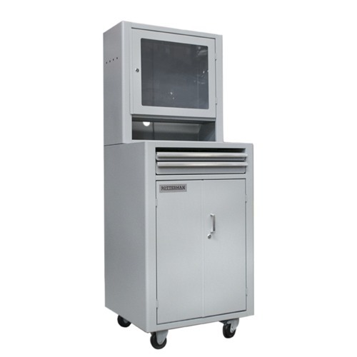 Rack fechado para computador com visor de acrílico cinza - RLL-89 Rack fechado para computador com visor de acrílico cinza - RLL-89