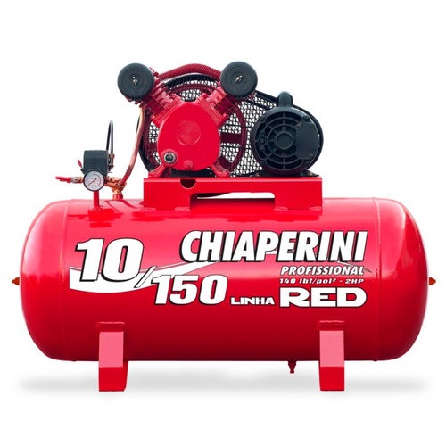 Compressor de ar 10 pés 150 litros 2 hp trifásico - 10/150 RED Compressor de ar 10 pés 150 litros 2 hp trifásico - 10/150 RED