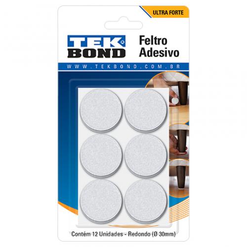 Feltro protetor adesivo redondo 30 mm com 12 unidades Feltro protetor adesivo redondo 30 mm com 12 unidades
