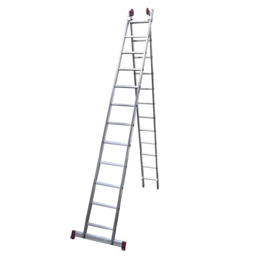 Escada de alumínio extensível 2 x 12 degraus 3,53 x 6,12 m - MODELO 3 em 1 Escada de alumínio extensível 2 x 12 degraus 3,53 x 6,12 m - MODELO 3 em 1