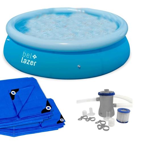 Piscina inflável 4.600 litros com filtro e acessórios 110V Piscina inflável 4.600 litros com filtro e acessórios 110V