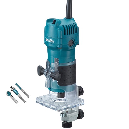 Tupia manual 530 watts pinça de 6 mm com jogo de fresas - 3709-P 110V Tupia manual 530 watts pinça de 6 mm com jogo de fresas - 3709-P 110V