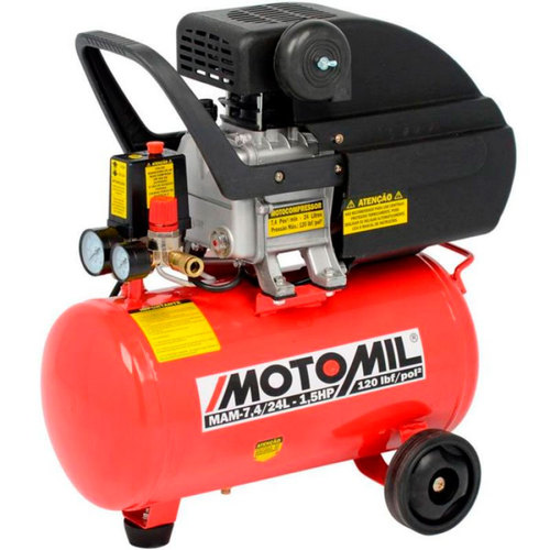 Compressor de ar 7,4 pés 1,5 hp 24 litros monofásico - MAM Compressor de ar 7,4 pés 1,5 hp 24 litros monofásico - MAM