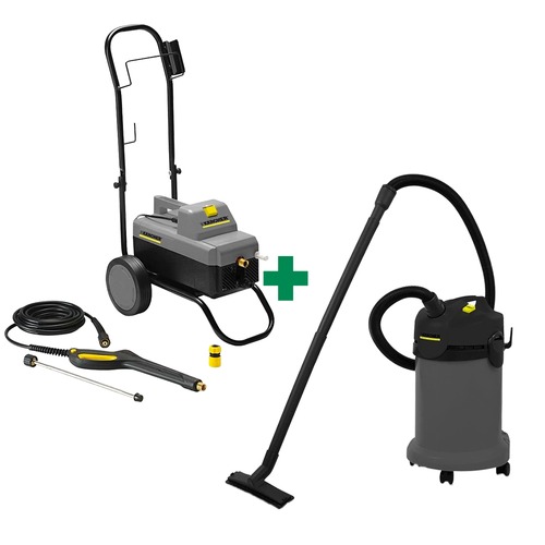 Lavadora de alta pressão 1600 libras HD585 + Aspirador de pó e líquido 1400W 20L NT-20/1 Lavadora de alta pressão 1600 libras HD585 + Aspirador de pó e líquido 1400W 20L NT-20/1