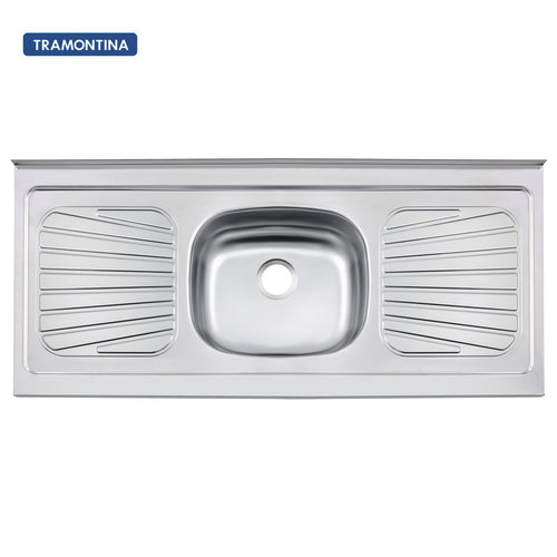 Pia de cozinha em aço inox 120 x 52 cm - New Raggi 40 Pia de cozinha em aço inox 120 x 52 cm - New Raggi 40