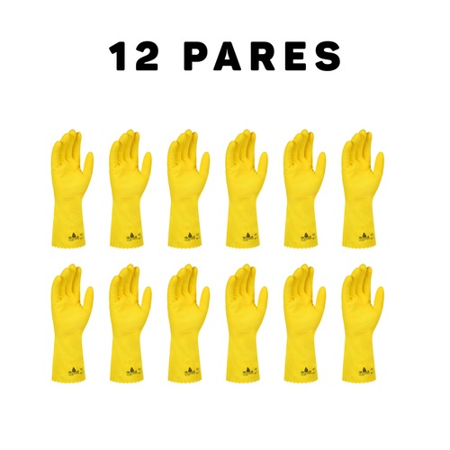 Kit 12 Pares de Luva de látex flocada forrada 30 cm tamanho G/GG - VE200 Kit 12 Pares de Luva de látex flocada forrada 30 cm tamanho G/GG - VE200