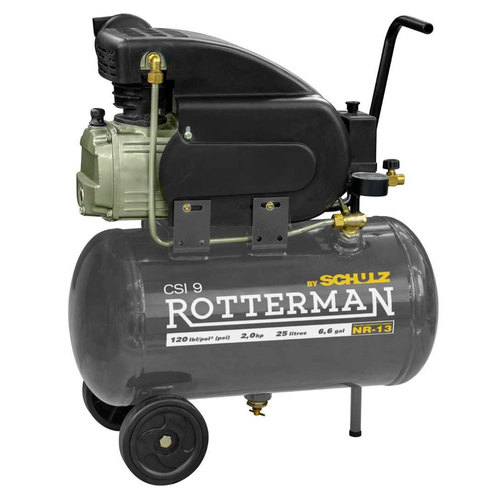 Compressor de ar 9 pés 25 litros 2 hp monofásico - CSI9/25 Compressor de ar 9 pés 25 litros 2 hp monofásico - CSI9/25