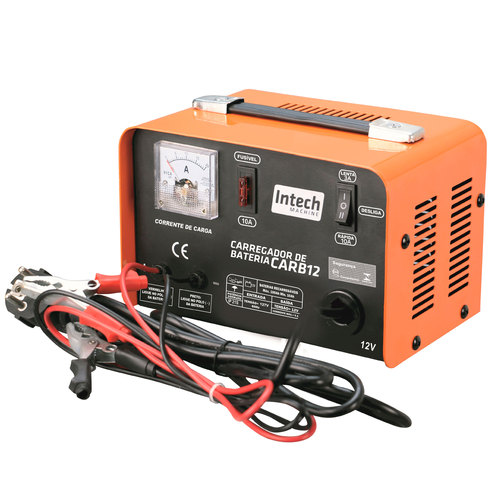 Carregador de bateria portátil rápido e lento 12 volts - CARB12 Carregador de bateria portátil rápido e lento 12 volts - CARB12