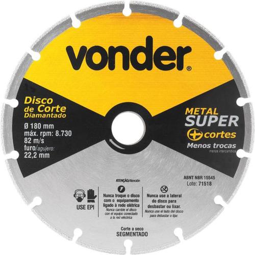 Disco de corte diamantado segmentado para metais 180 mm - Metal Super Disco de corte diamantado segmentado para metais 180 mm - Metal Super