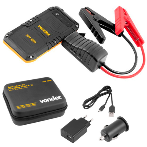 Auxiliar de partida portátil 12 volts com acessórios - APV4000 110V/220V Auxiliar de partida portátil 12 volts com acessórios - APV4000 110V/220V