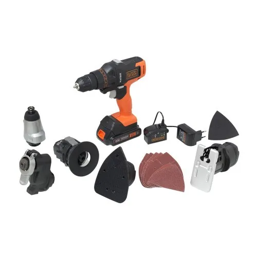 Kit parafusadeira matrix 6 em hotsell 1 black decker 20v bdcdm6kitc
