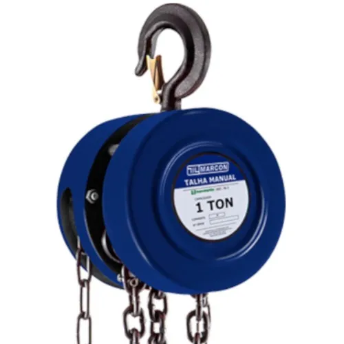 Talha manual com capacidade de 1000 kg e 5 metros de corrente - TA-4 ...