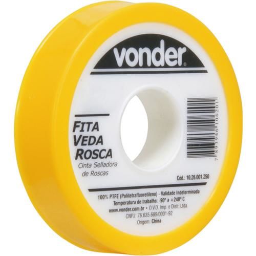 Fita veda rosca 18 mm x 10 metros Fita veda rosca 18 mm x 10 metros