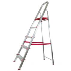Escada de alum�nio 5 degraus modelo residencial - ER-05