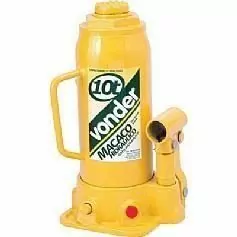 Macaco hidráulico tipo garrafa capacidade de 10 toneladas amarelo