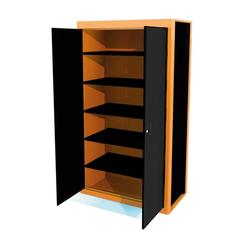 Armário vertical para ferramentas com 2 portas laranja